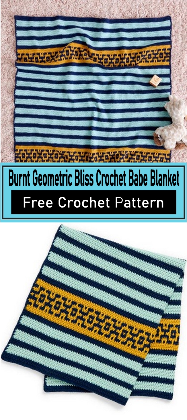Burnt Geometric Bliss Crochet Babe Blanket Pattern