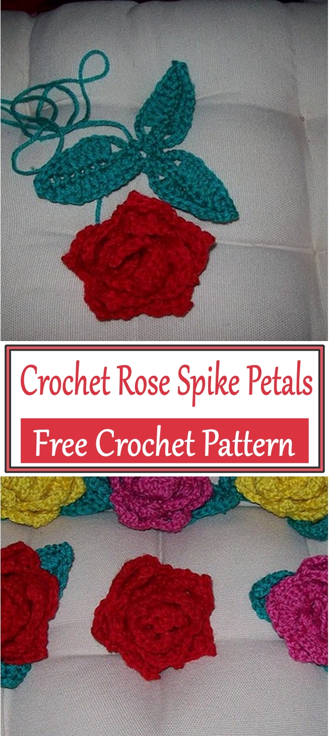 Crochet Rose Spike Petals