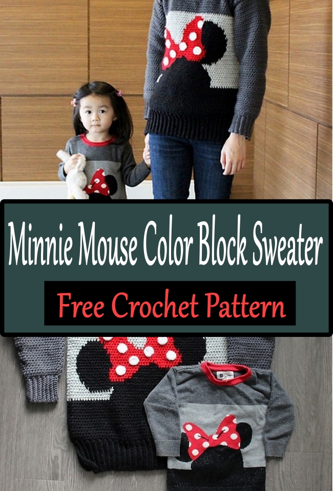 Minnie Mouse Color Block Sweater