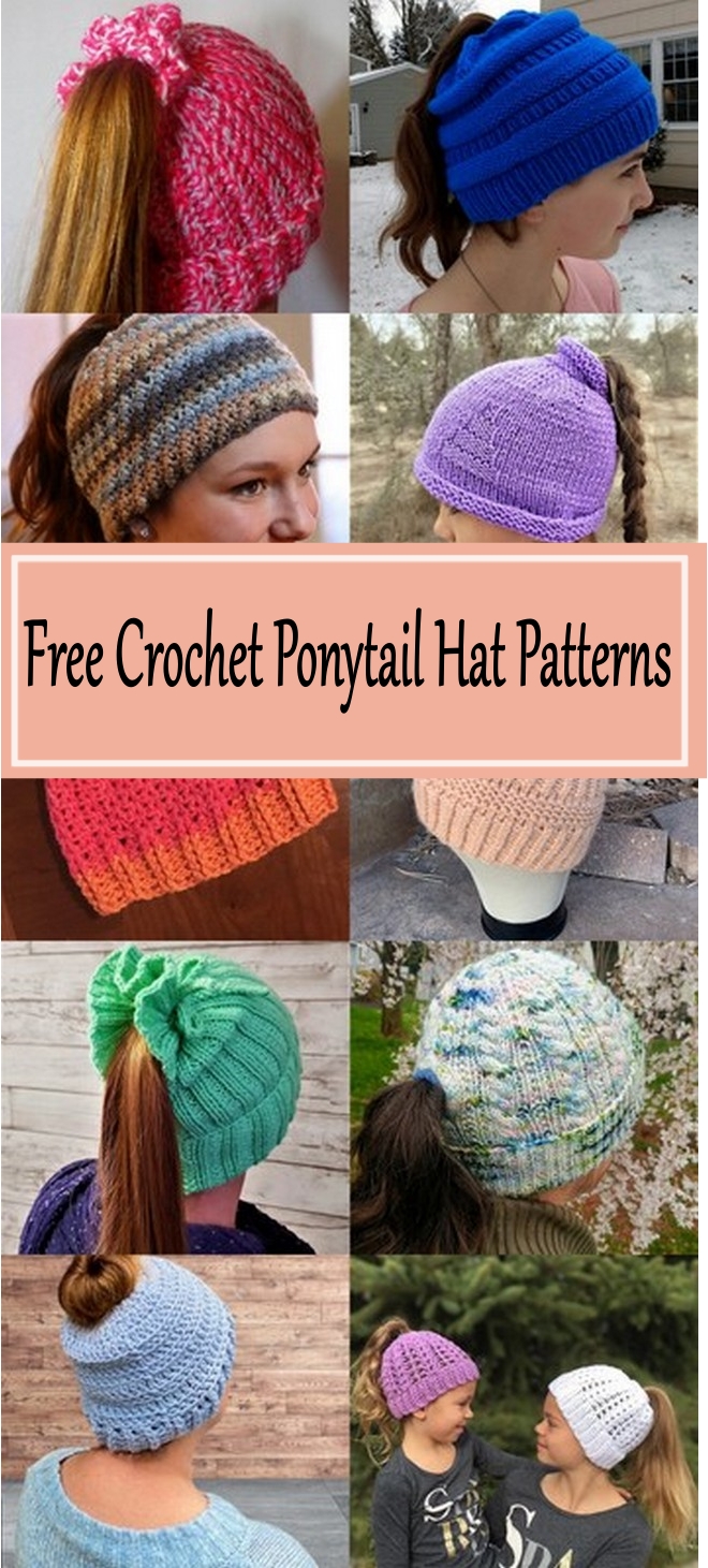 Free Crochet Ponytail Hat Patterns