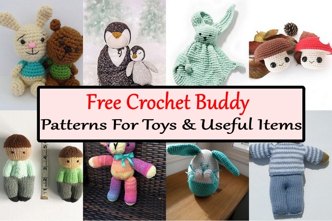 Free Crochet Buddy Patterns For Toys & Useful Items