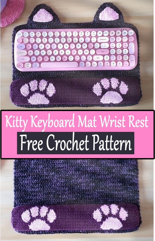 Kitty Keyboard Mat Wrist Rest