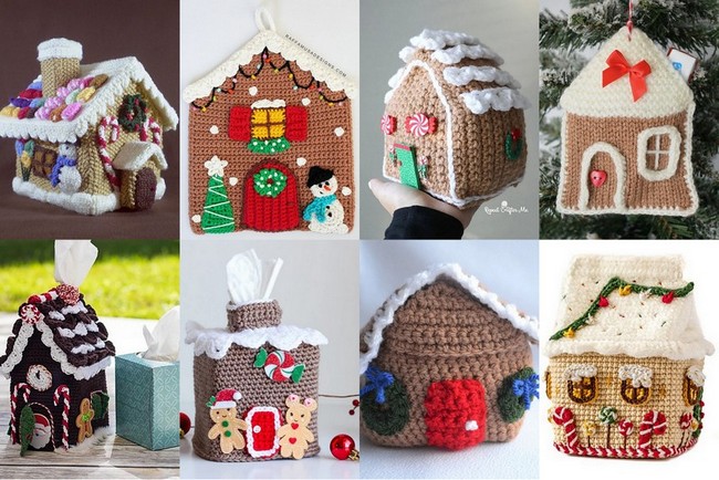 Free Crochet Gingerbread House Patterns Miniature Style