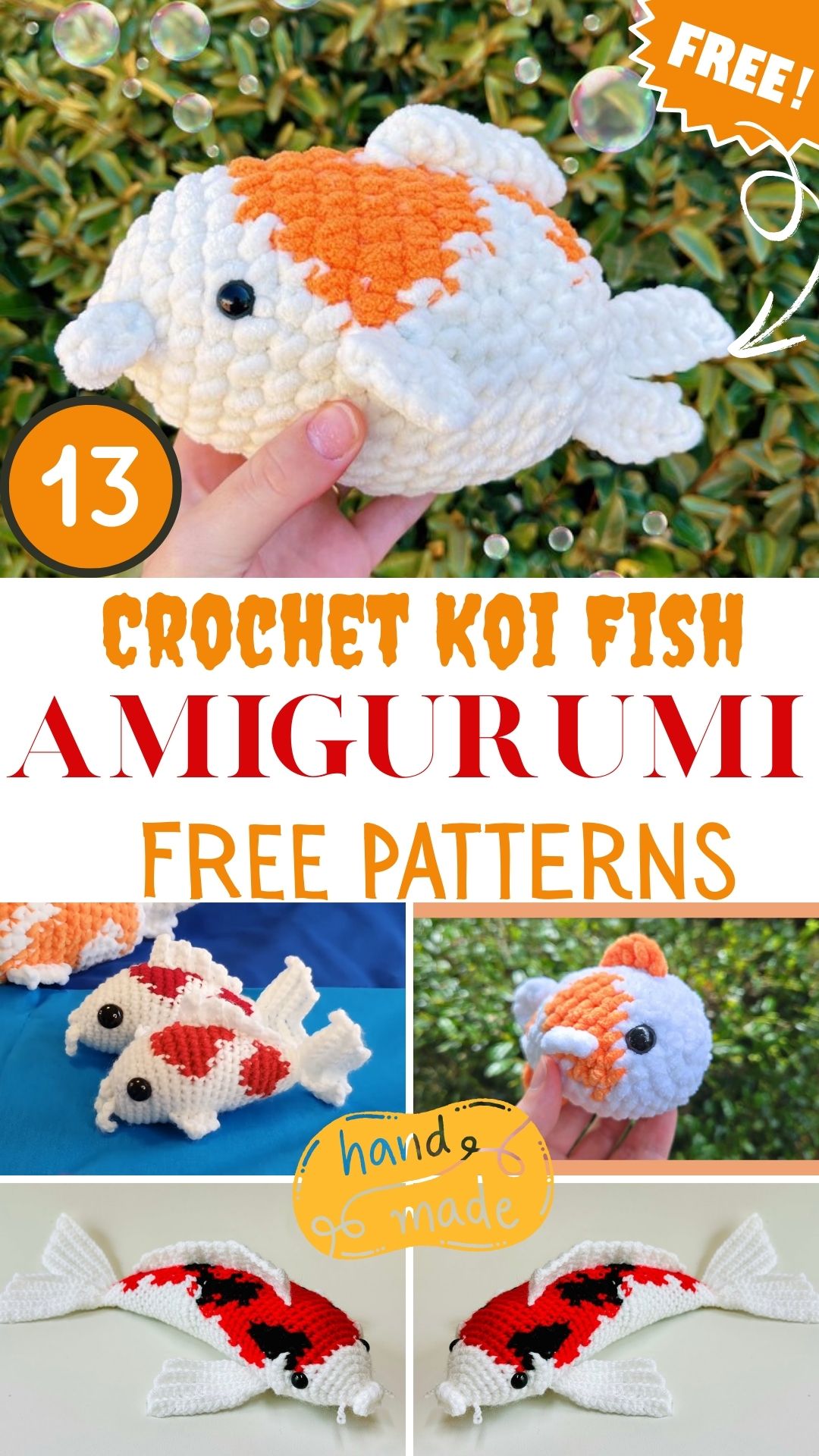 Free Crochet Koi Fish Patterns for Beginners and Experts