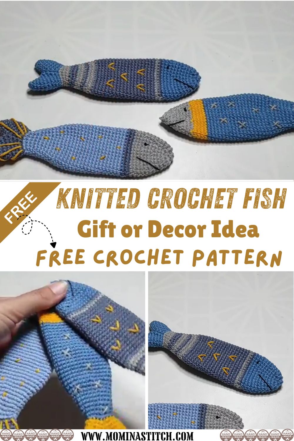 Knitted Crochet Fish – Perfect Gift or Decor Idea