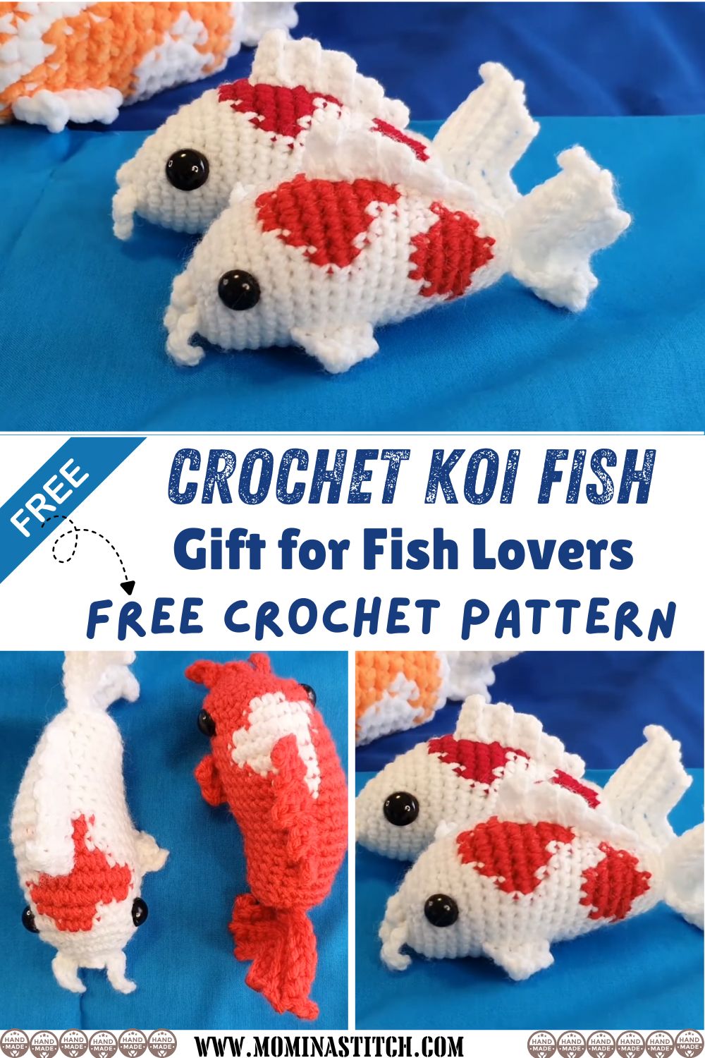 Whimsical Crochet Koi Fish Pattern Gift for Fish Lovers