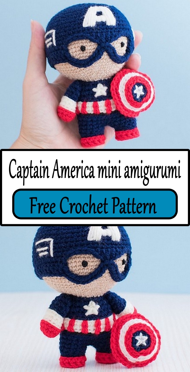 Captain America mini amigurumi