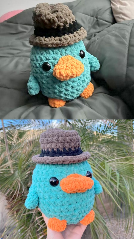 Crochet Platypus with Hat