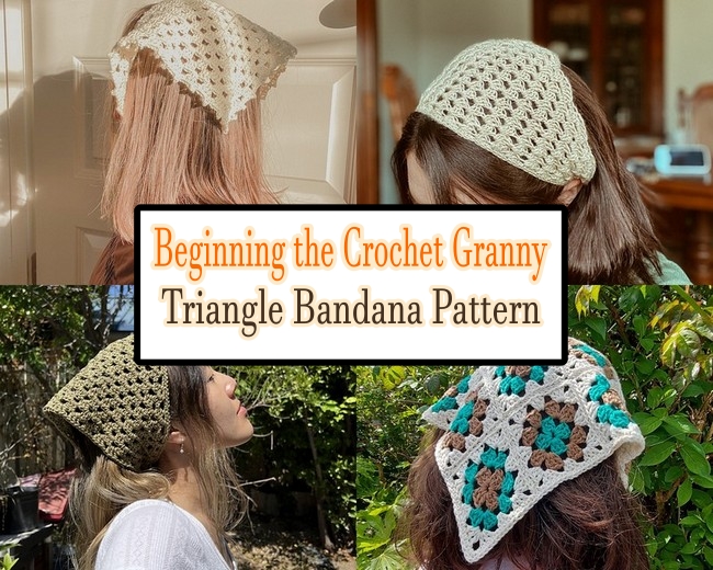 Beginning the Crochet Granny Triangle Bandana Pattern