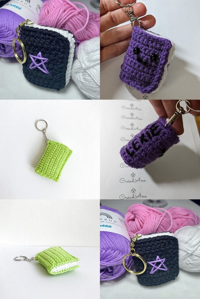 Crochet Book Amigurumi Keychain patterns