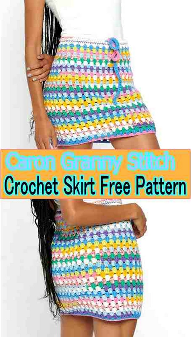 Free Caron Granny Stitch Crochet Skirt Pattern