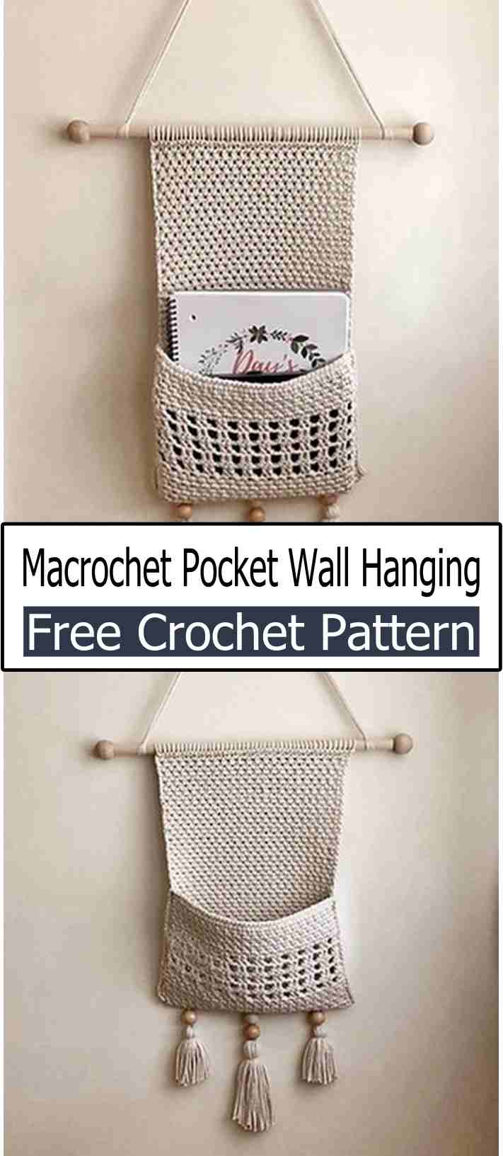 Macrochet Pocket Wall Hanging