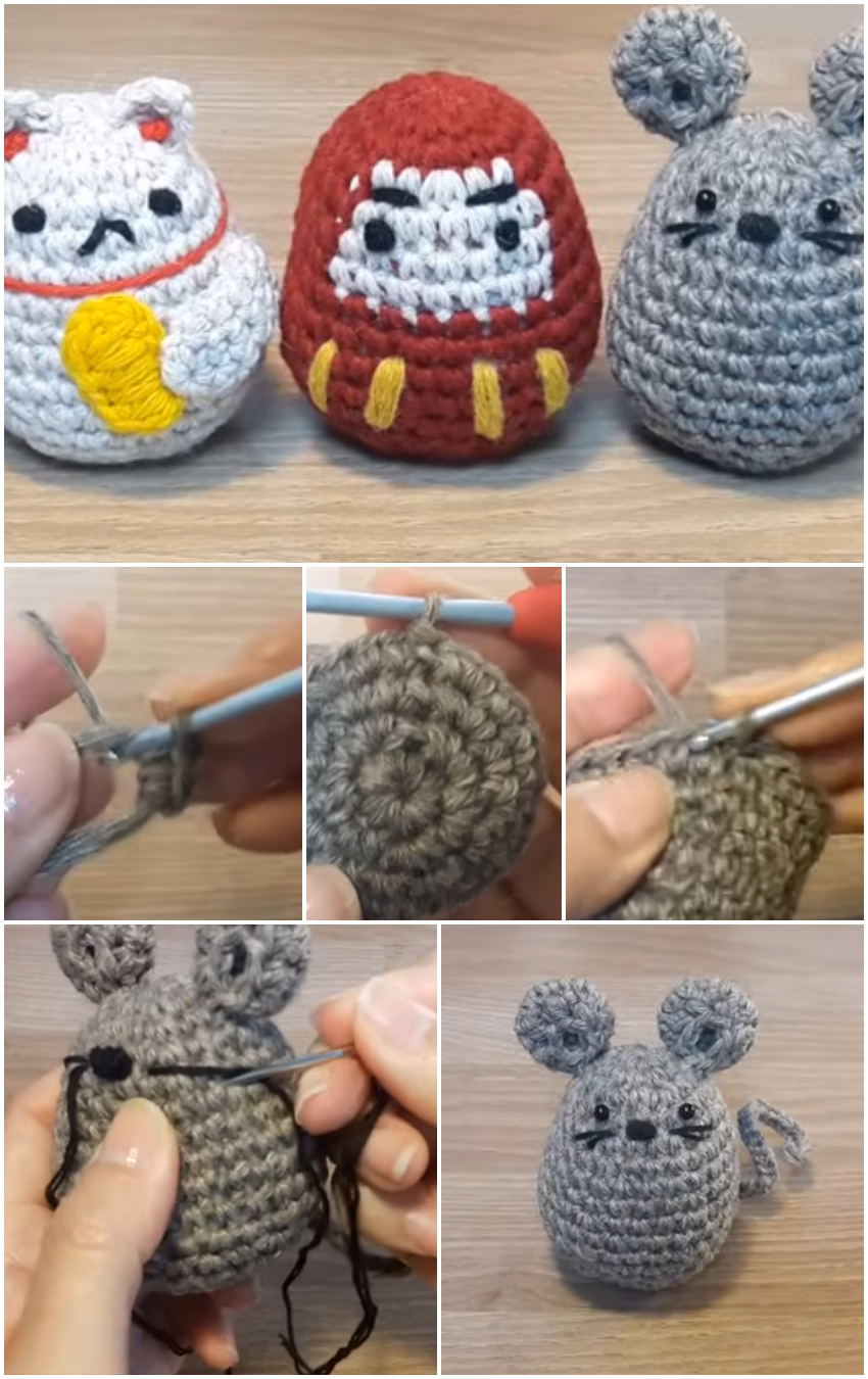 Crochet Amigurumi 12 year Old Mouse Knitting