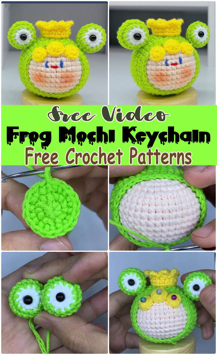 Crochet Frog Keychain Amigurumi Pattern
