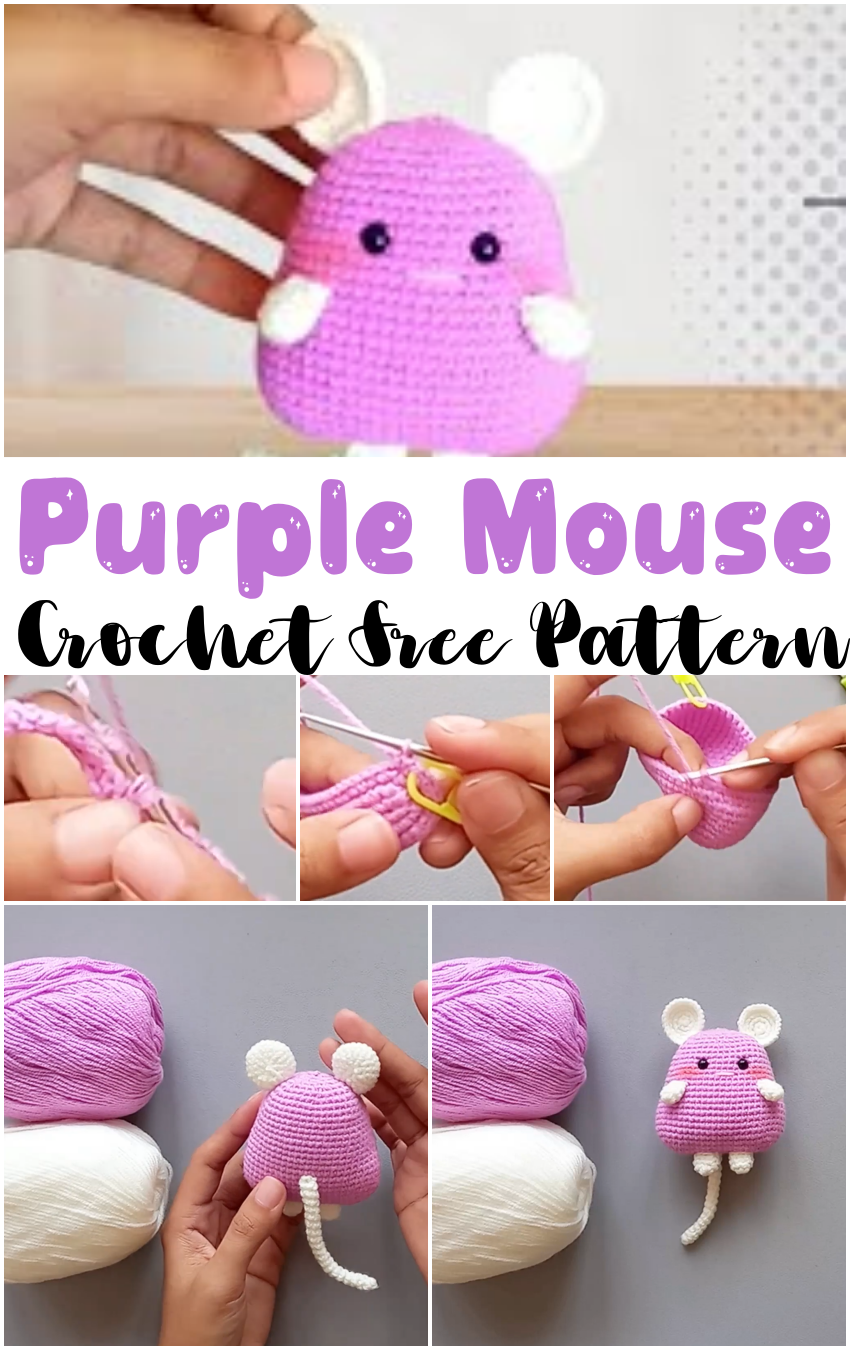 How To Crochet Purple Mouse