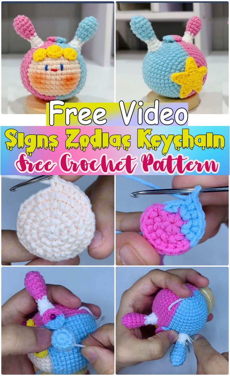 Quick and Cute Crochet Signs Zodiac Keychain