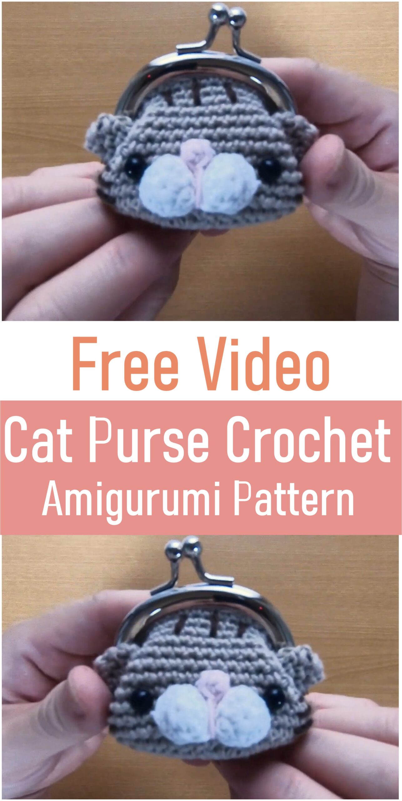 Cat Purse Crochet Amigurumi Pattern
