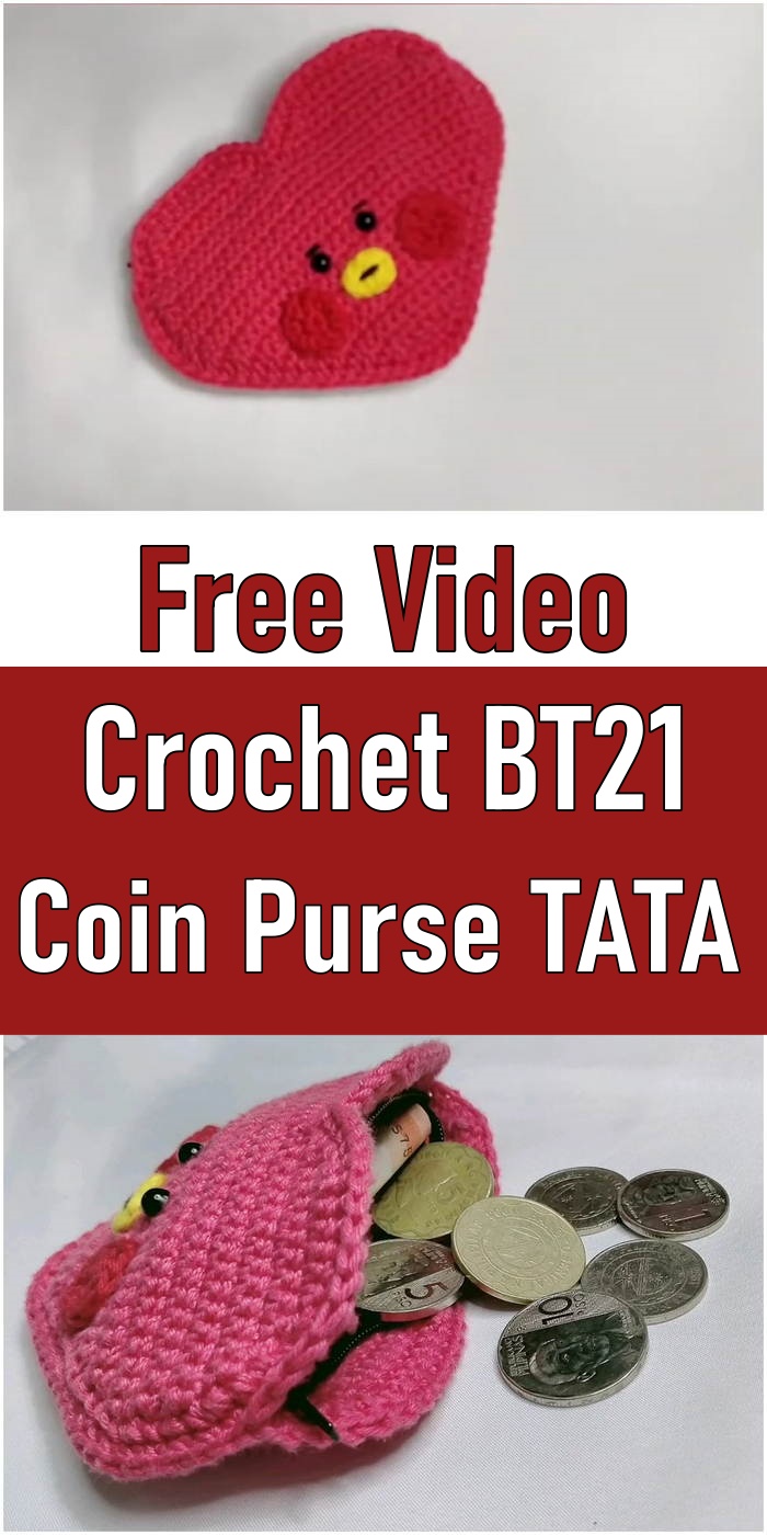 Crochet BT21 Coin Purse TATA