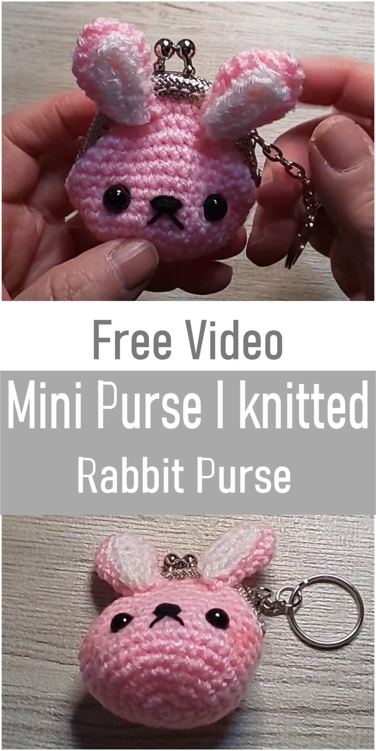 Mini Purse I knitted a rabbit purse