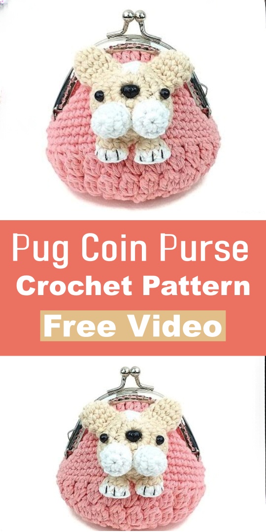 Pug Coin Purse Crochet Pattern