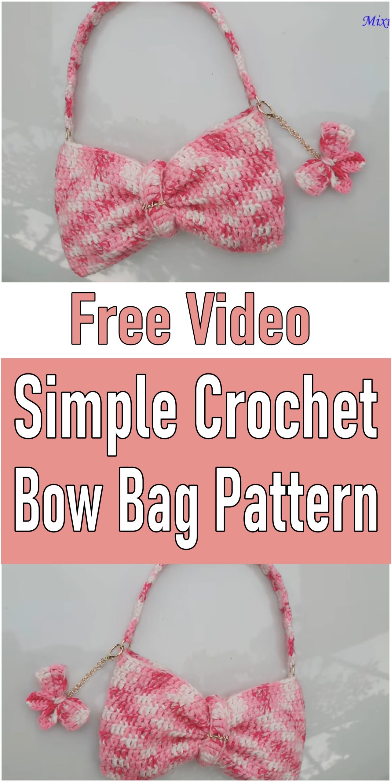Simple Crochet Bow Bag Pattern