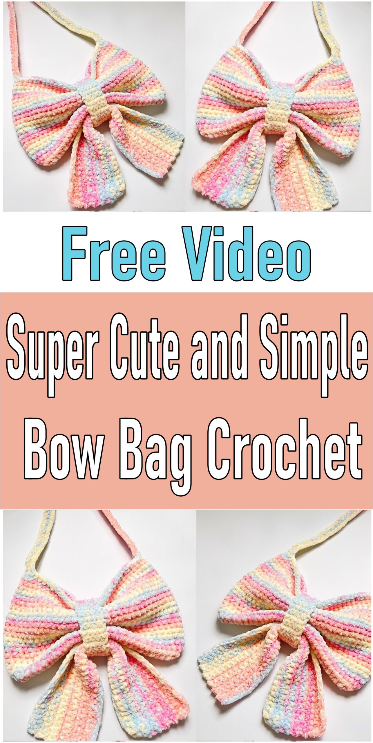 Super Cute and Simple Bow Bag Crochet