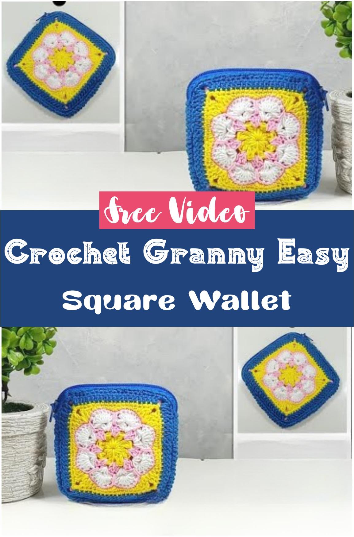 Crochet Granny Easy Square Wallet