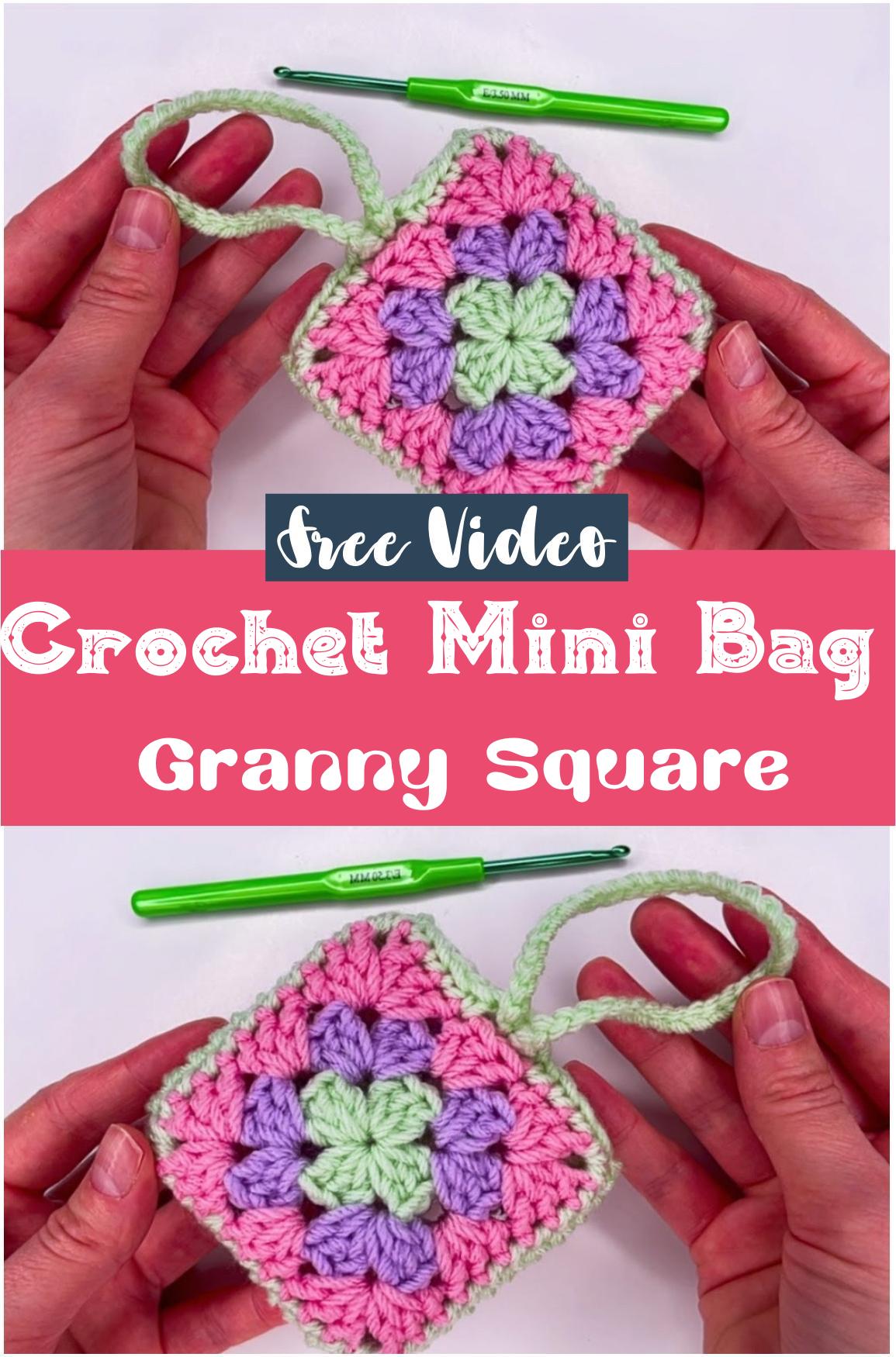 Crochet Mini Bag Granny Square