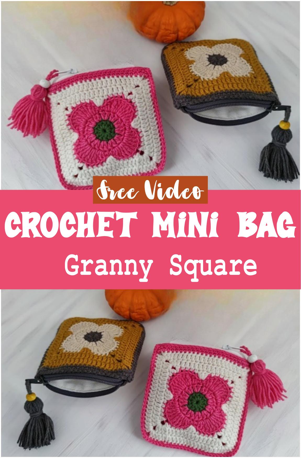Crochet Mini Bag Motif Wallet