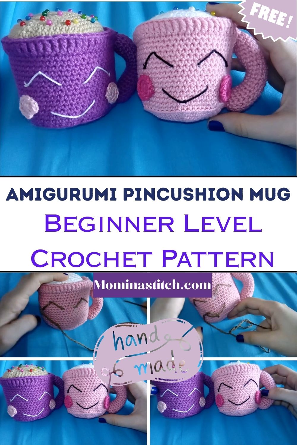 Amigurumi Pincushion Mug Beginner Level Crochet Pattern