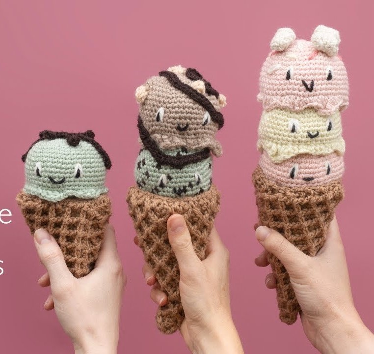 Colorful Ice Cream Crochet Amigurumi