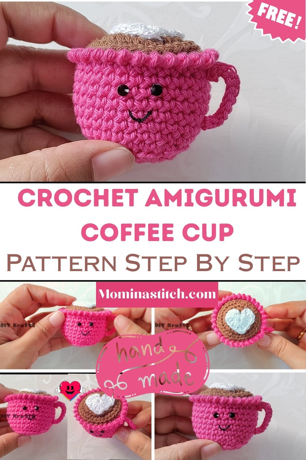 Crochet Amigurumi Coffee Cup Pattern Step By Step For Beginners