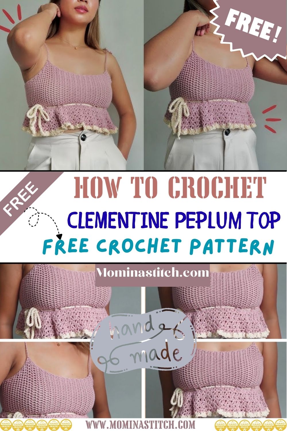 Crochet Clementine Peplum Top Pattern Idea