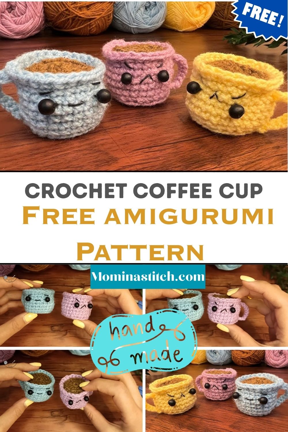 Crochet Coffee Cup Free amigurumi Pattern