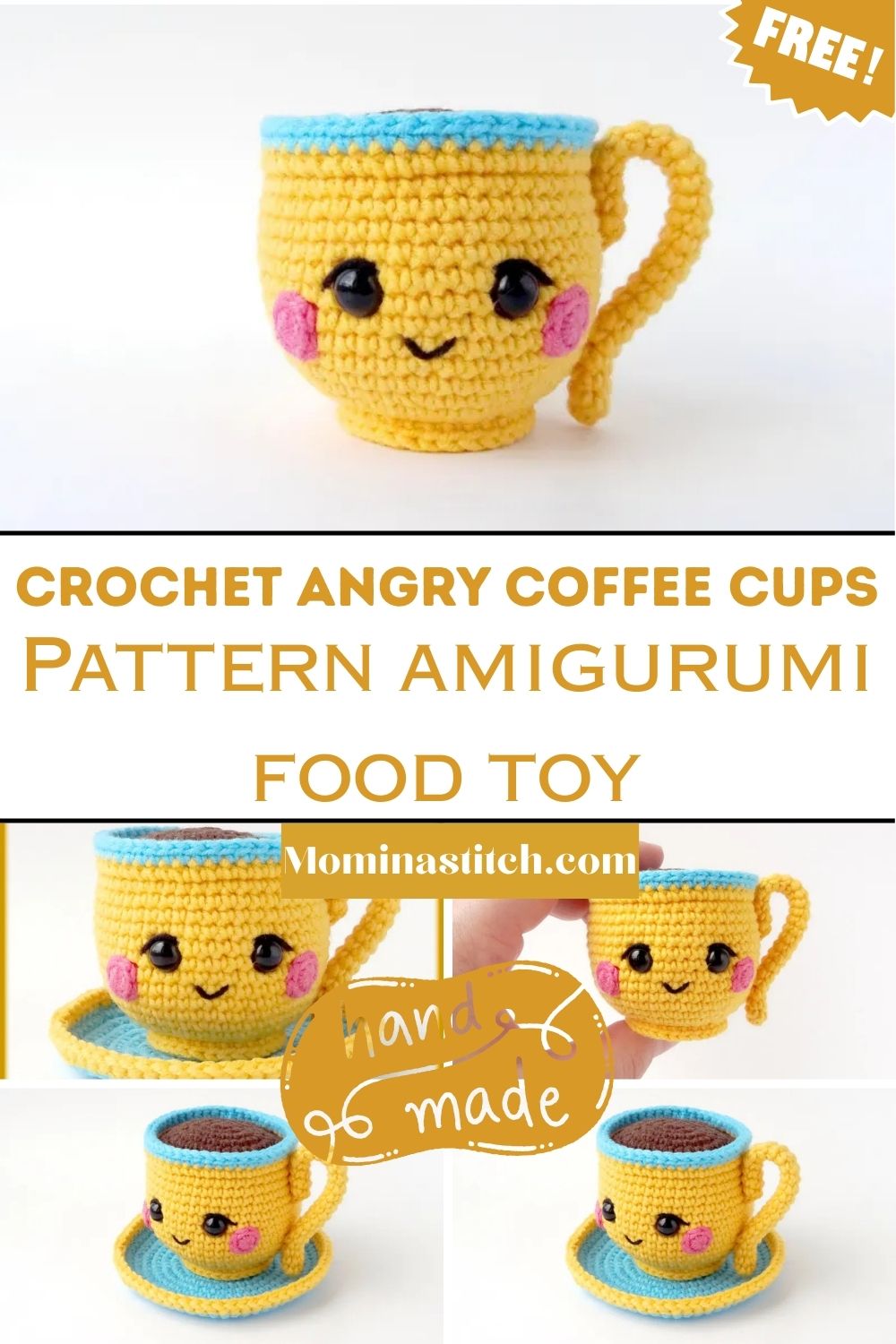 Crochet Coffee Cup Pattern amigurumi Food Toy