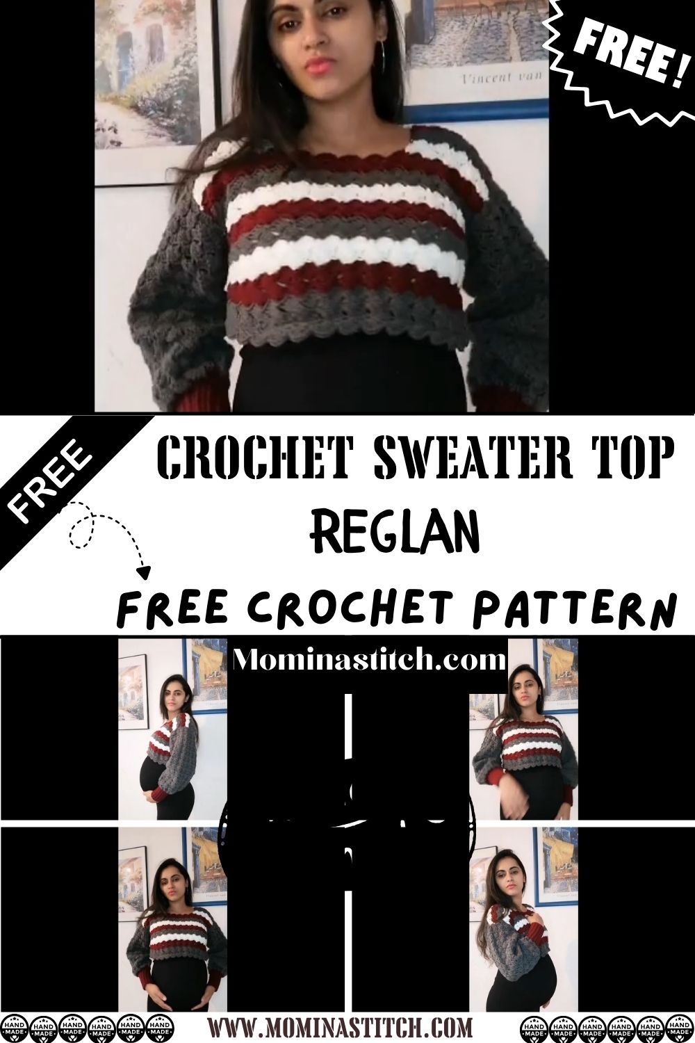 Crochet Raglan Sweater Top Pattern Idea