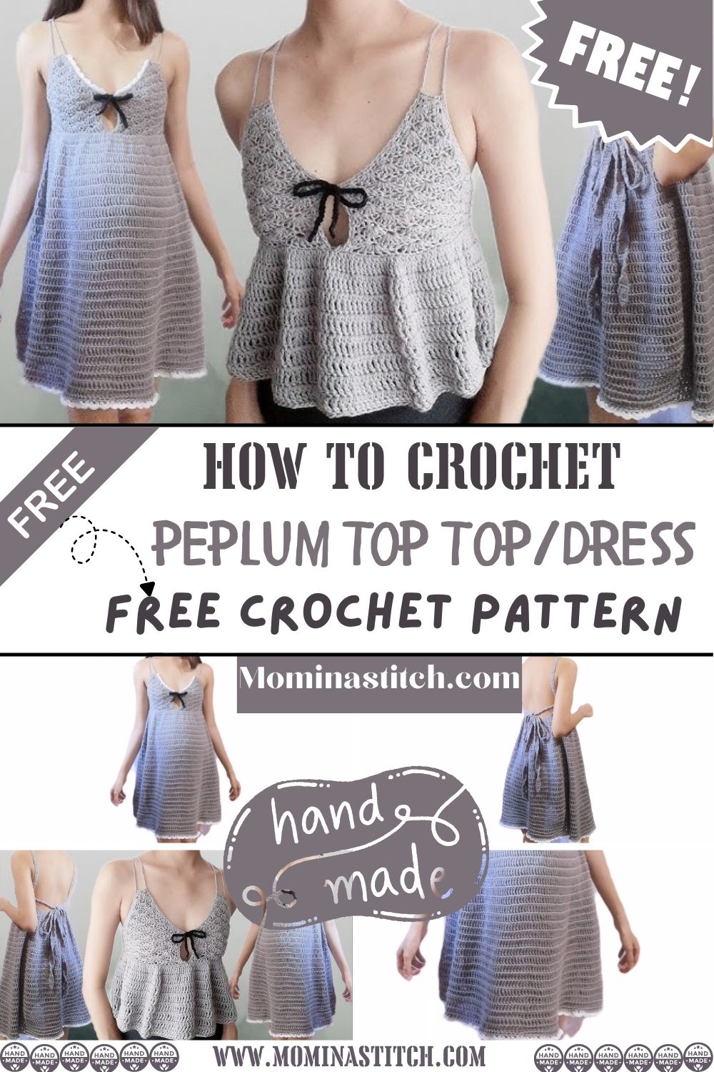 How to Crochet Peplum TopDress Pattern Ideas