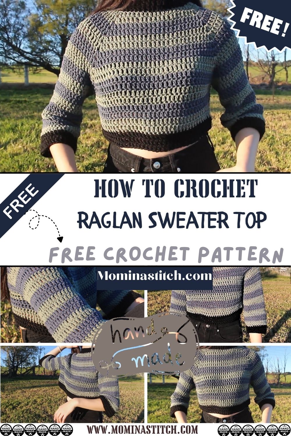 How to Crochet Raglan Sweater Top Idea for Beginners
