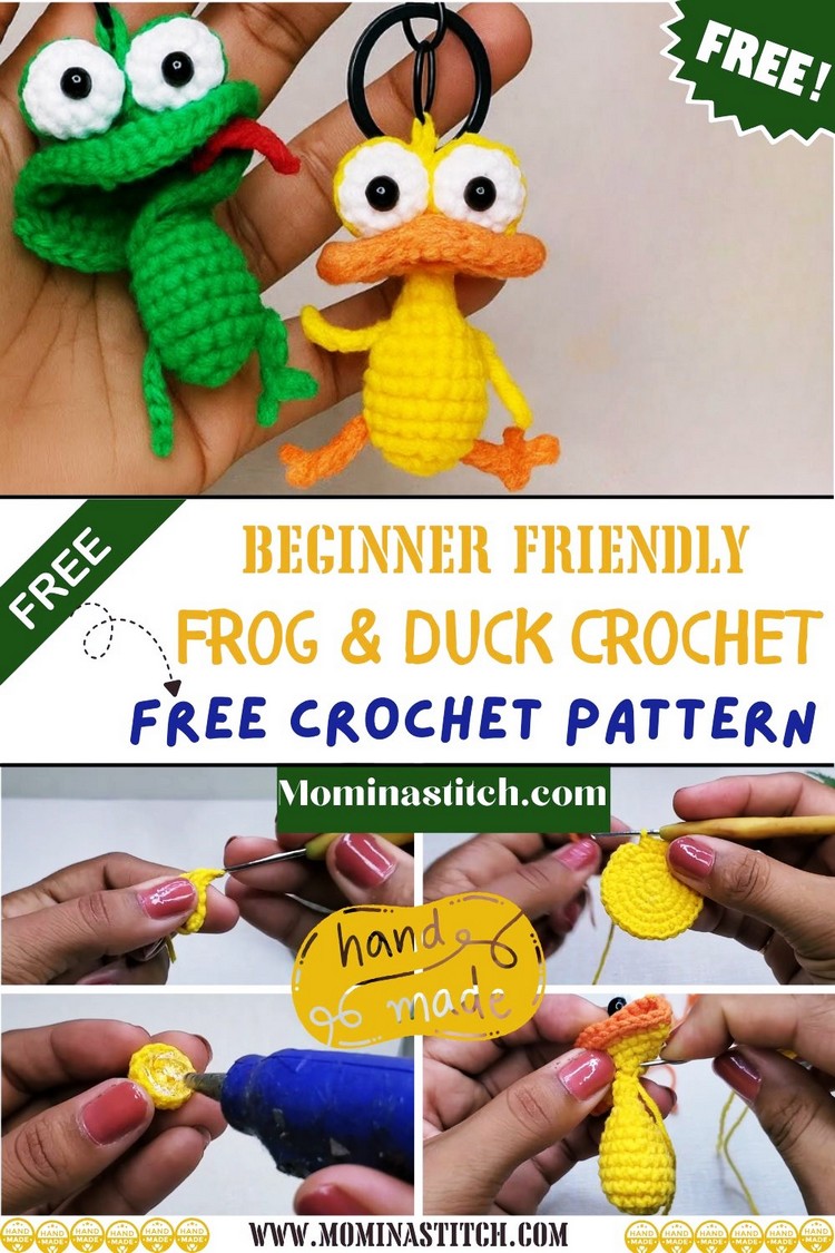 Beginner Friendly Frog & Duck Crochet Perfect for Keychains