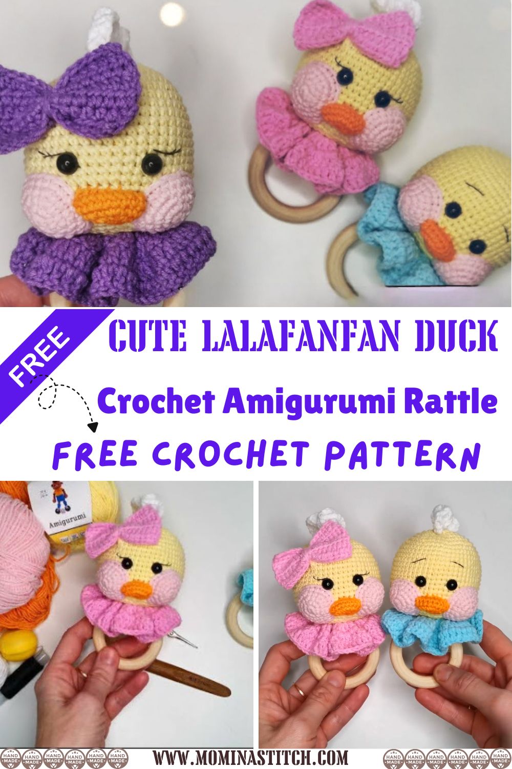 Crochet Amigurumi Rattle – Cute LALAFANFAN Duck Tutorial