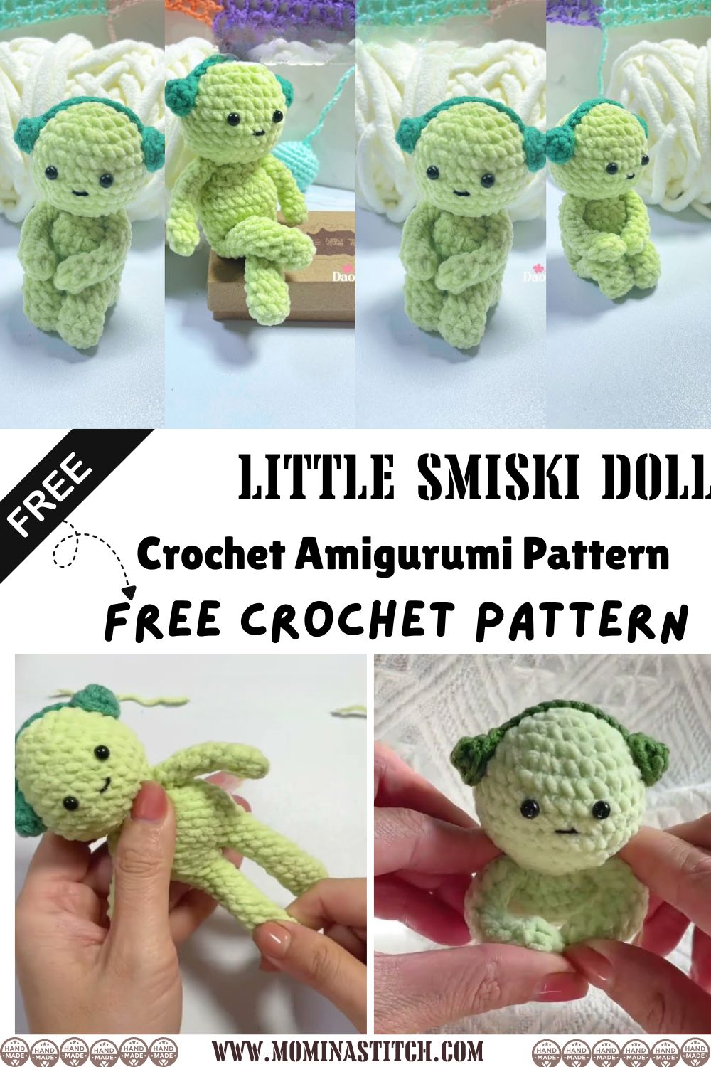 DIY Crochet Smiski Doll Amigurumi Pattern Isky