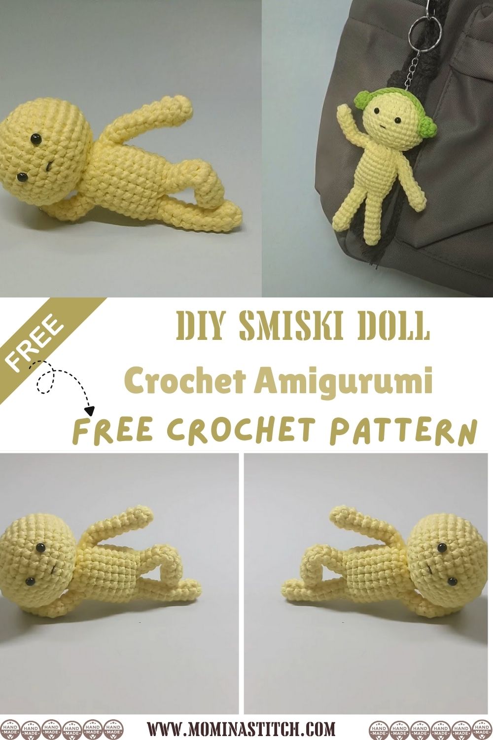 DIY Crochet Smiski Doll Cute Amigurumi Idea