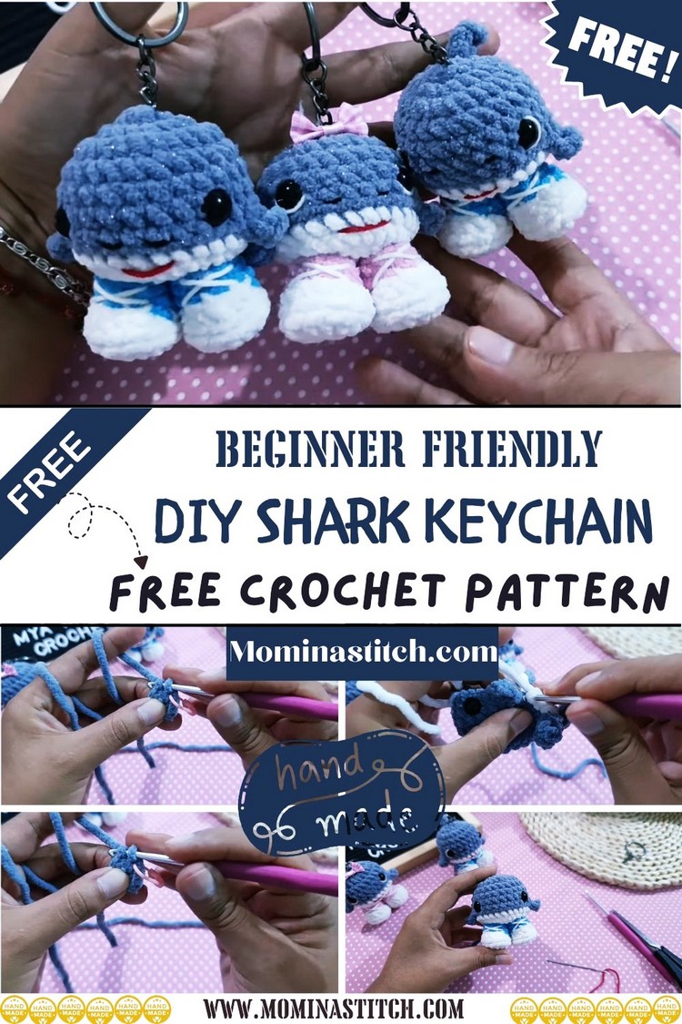 DIY Shark Keychain Beginner Friendly