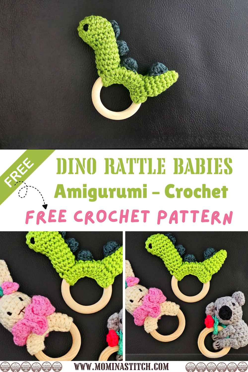Dino Rattle Amigurumi – Crochet for Babies