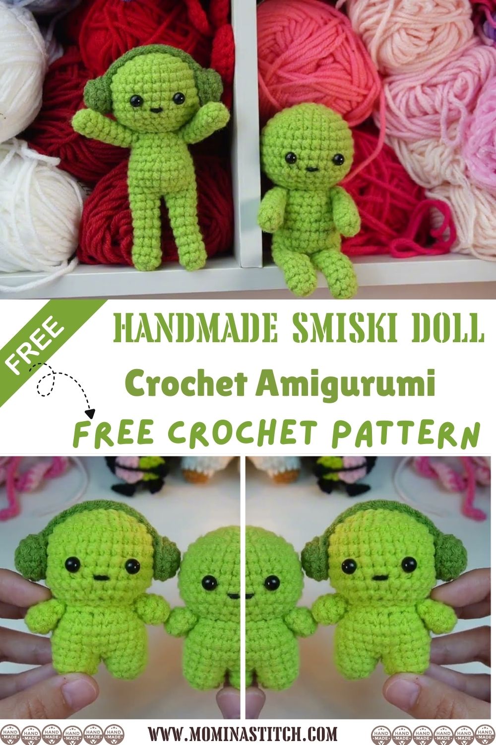 Handmade Smiski Doll Crochet Amigurumi Idea Pattern