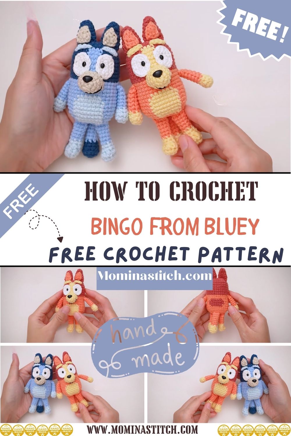 How to Crochet Bingo from Bluey Cute Amigurumi Pattern