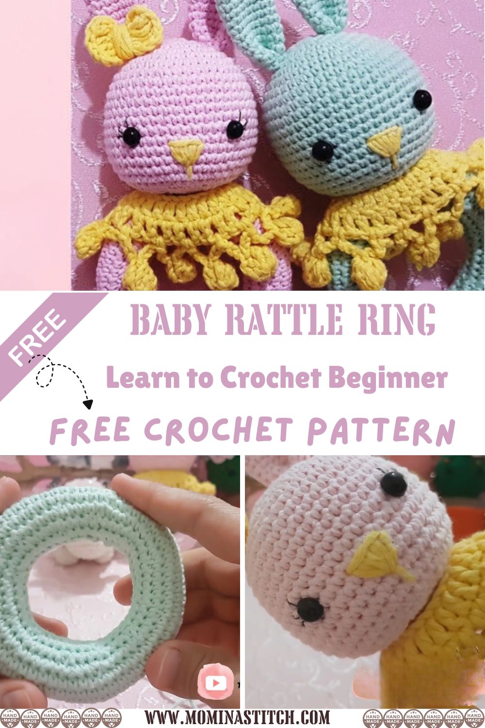 Learn to Crochet a Baby Rattle Ring – Beginner Tutorial