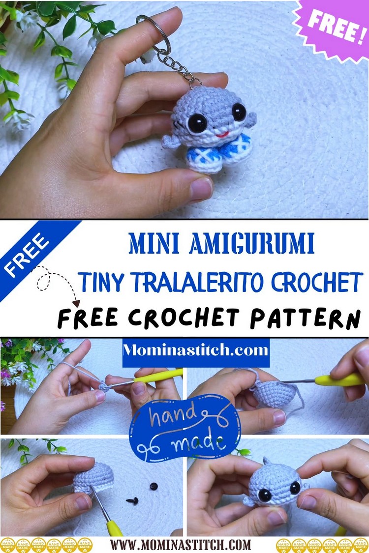 Mini Amigurumi Tiny Tralalerito Crochet Keychain Guide