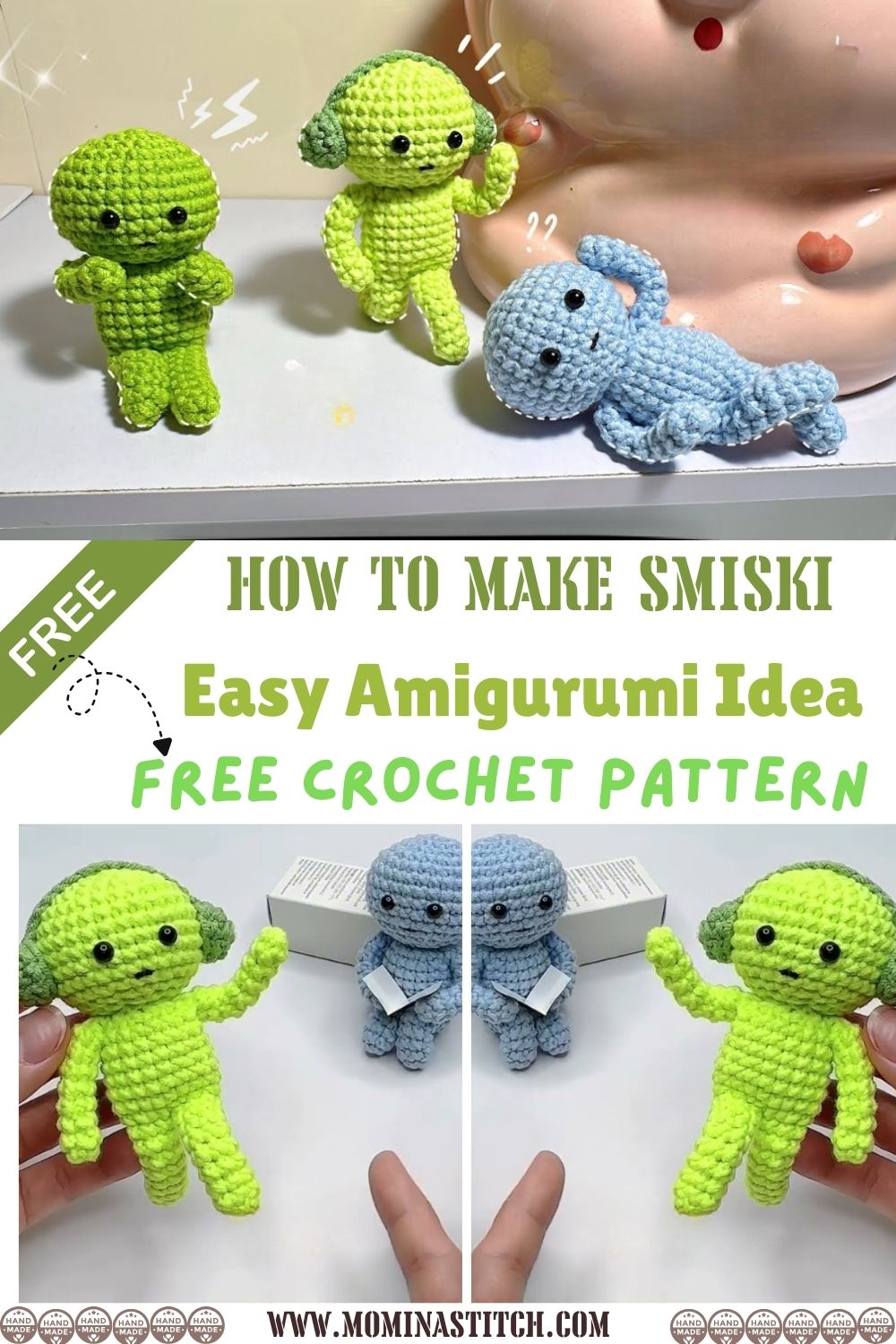 Smiski Crochet Pattern Easy Amigurumi Idea