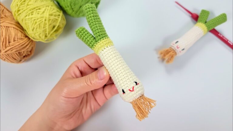 Crochet Spring Onion Amigurumi Vegetable Patterns for Beginners